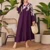 Plus Size Loose Casual Commute Plant Printed Women Long A Line Dress