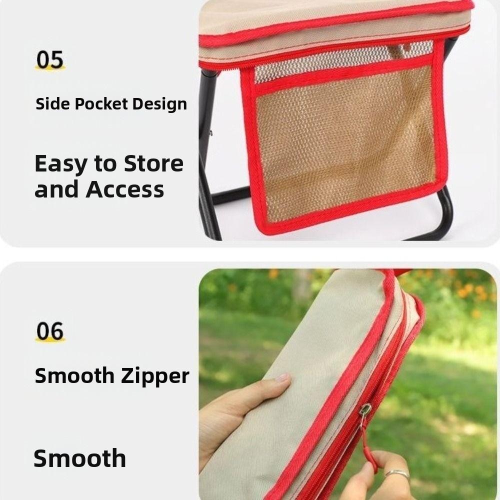 Wear-resistant Camping Folding Stool Strong Load-bearing Folding Handbag Stool Camping