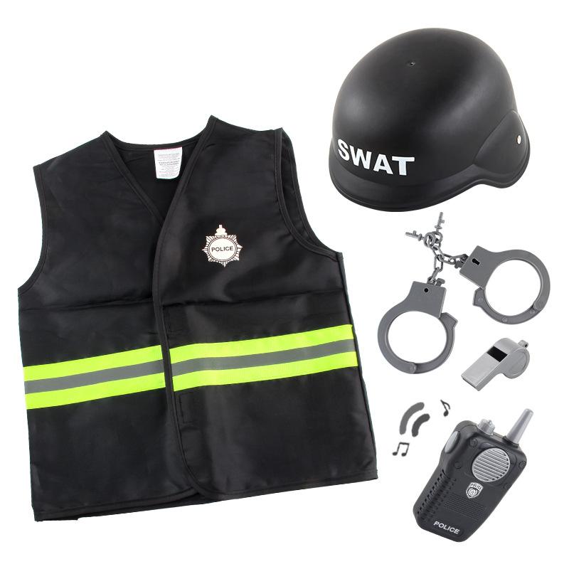 Children'S Party Experience Role-Playing Clothing Set Cosplay Fire Engineer Three-In-One Clothing Export
