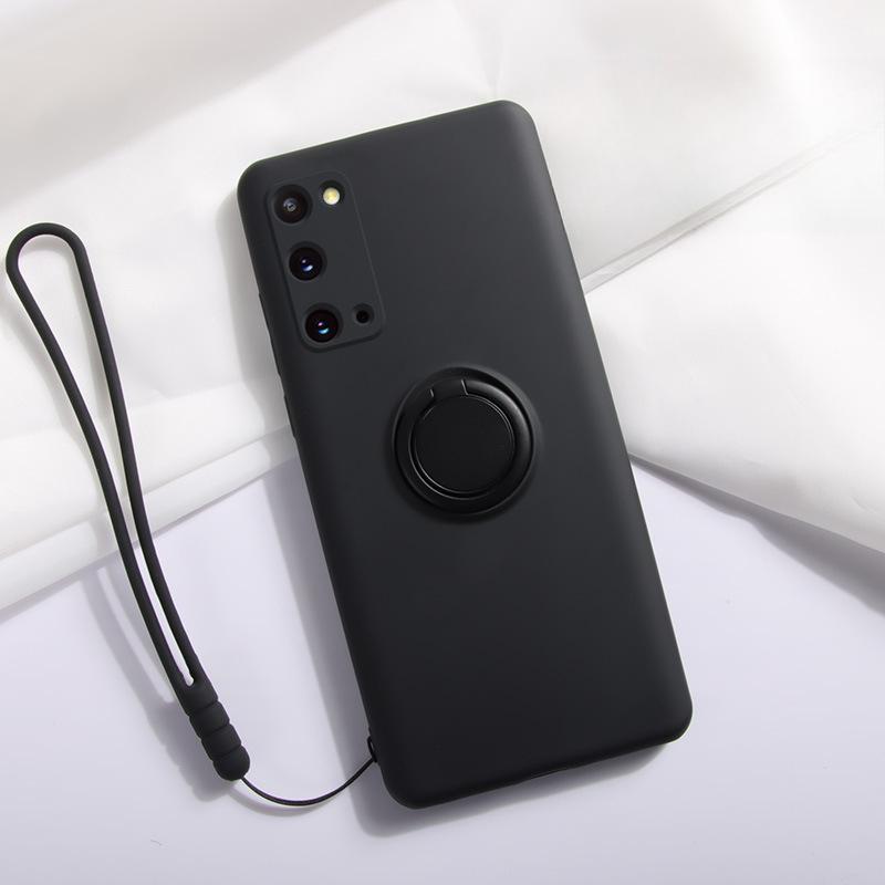 Suitable for Samsung S25Ultra Phone Case, S24FE Liquid Silicone Ring Bracket, Full Package, S10 Lens Case