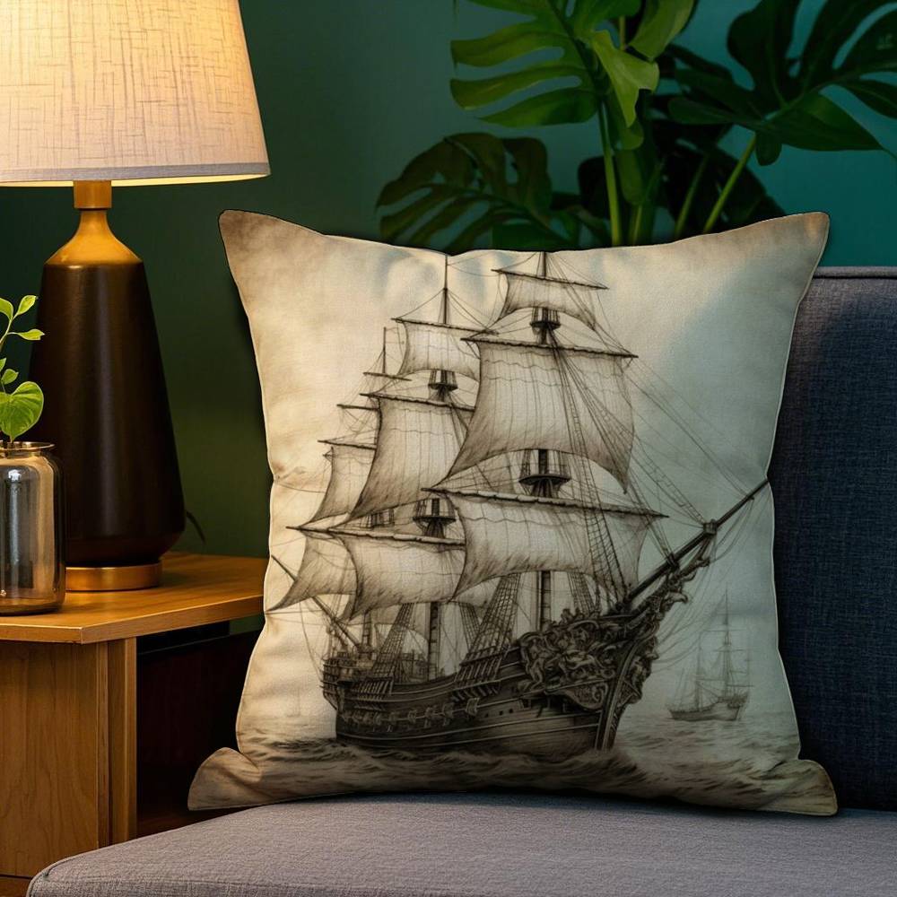 Da Vinci Inspired Sketches Pillow Case Plush Fabric Soft Double Sided Print Sofa Cushion Cover Throw Pillow Covers