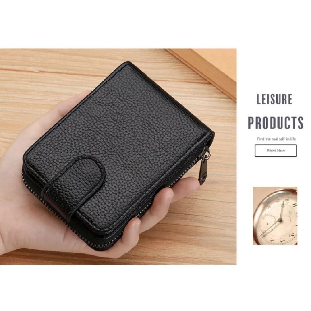 Large Capacity Men's Zipper Wallet 11/16 Slots Portable Coin Purse Luxury Small Card Bag Male