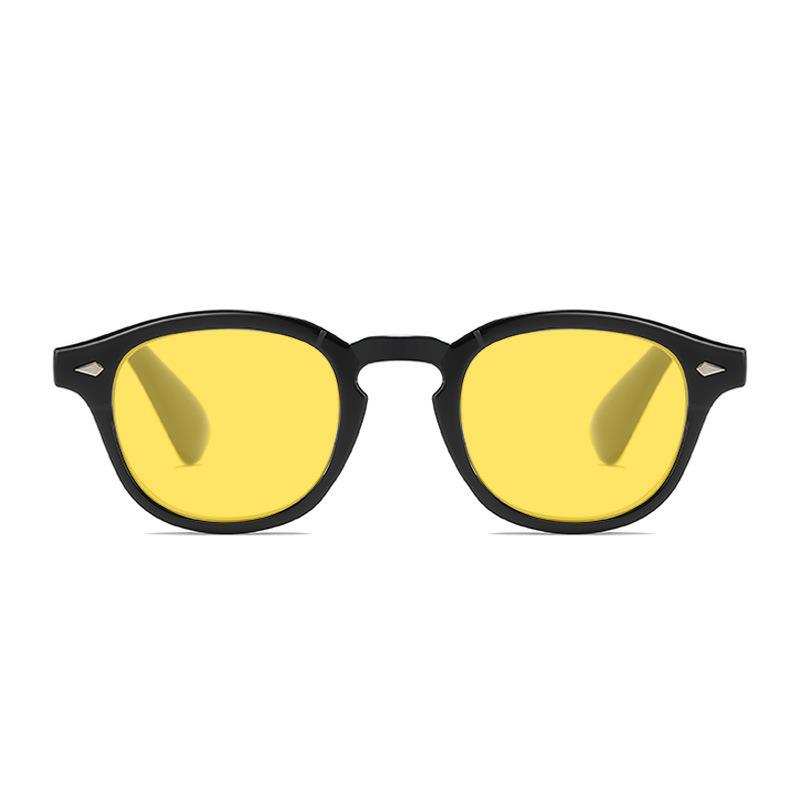 Y006 Unisex Night Vision Anti-Blue Light Glasses for Gaming and Screen Use, Yellow Flat Lenses