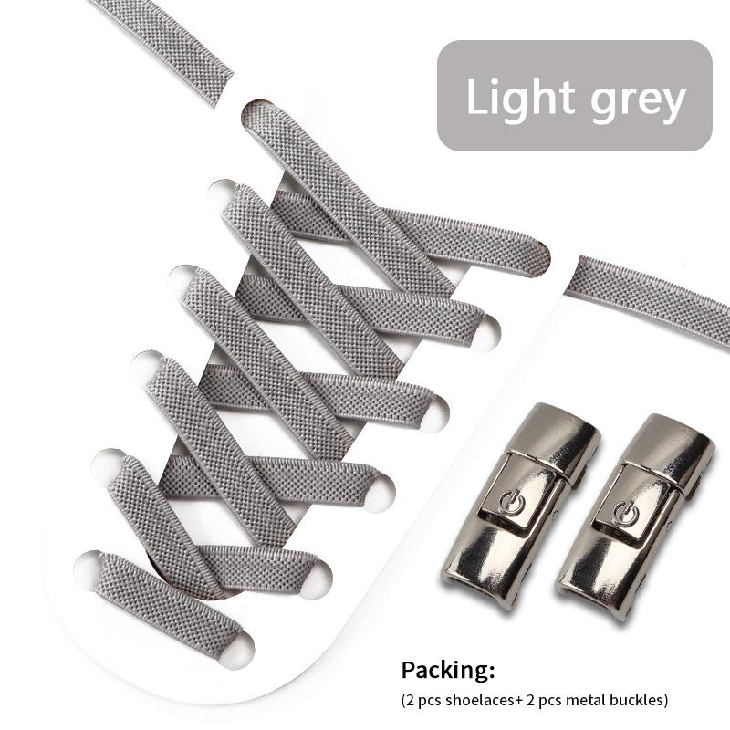 New No Tie Shoe Laces Press Lock Shoelaces Without Ties Elastic Laces Sneaker Kids Adult 8MM Widened Flat Shoelace for Shoes