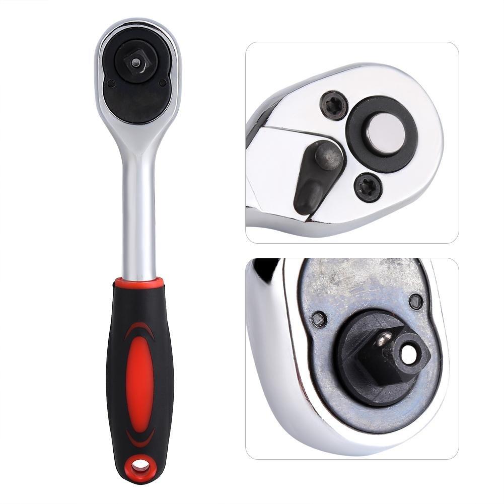 inch Swivel Ratchet 155mm Overall Ratchet Socket Direction Swivel Teardrop Repair Hand Tool xuuyuu. 1/4 Handle, 6.3mm Drive, Length, 24-Tooth Gear,
