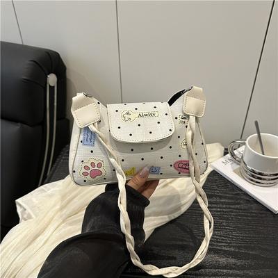 Lässige Pünktchen schöne neue vielseitige Pendler süße Schulter Umhängetasche Damen Tasche