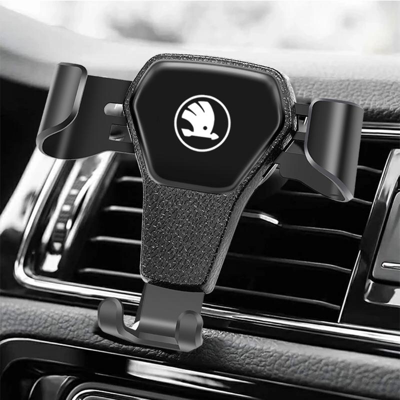 CWWR6 General gravity car phone holder, car vent clip installation phone holder For New Skoda Octavia Kodiaq Fabia Superb Karoq Yeti
