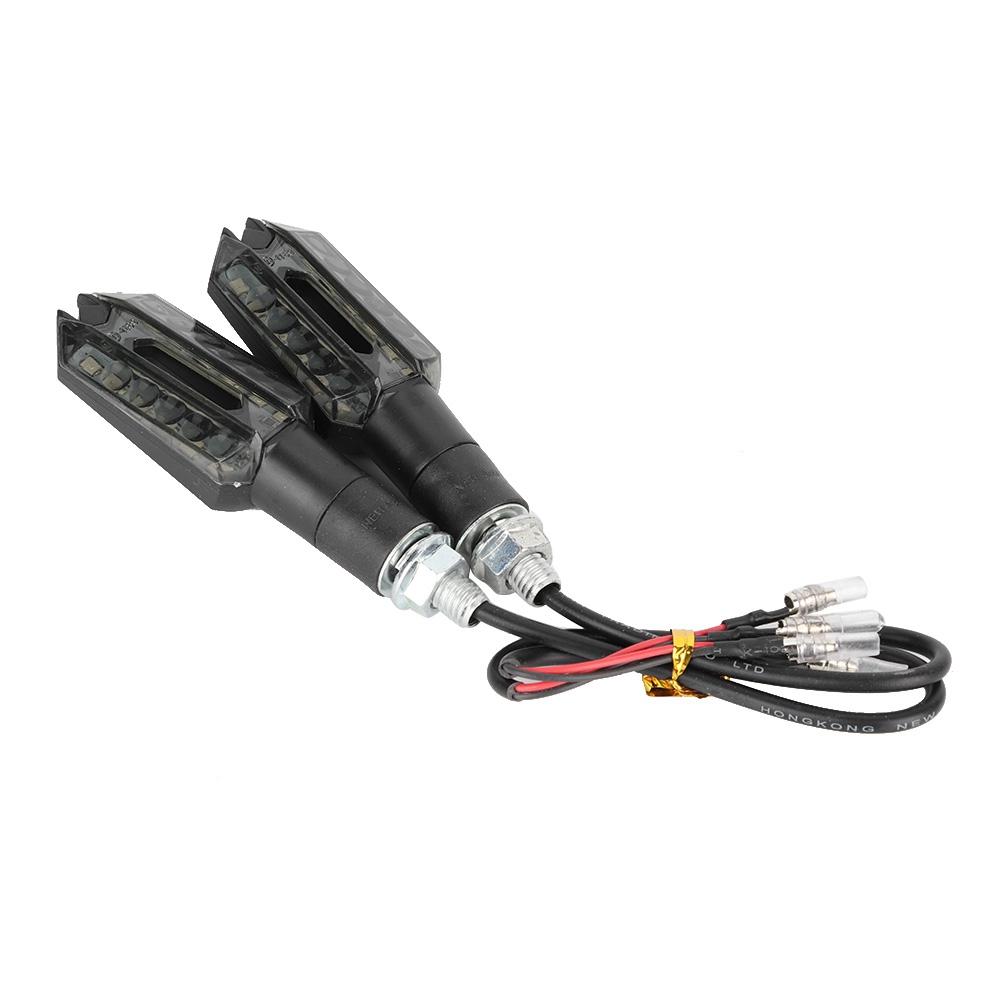 1 Pair Universal LED 12V Motorcycle Turn Signal Lamps Yellow Light Modified Accessories