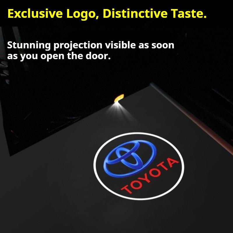 VTSJ3 2/4Pcs LED Car Door Welcome Lights Projector Ghost Shadow for Toyota Camry Highlander Land Cruiser Reiz Exterior Accessories