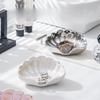 Creative Light Luxury Ceramic Electroplating Shell-shaped Draining Soap Box, High-end Bathroom Without Drilling Home Accessories