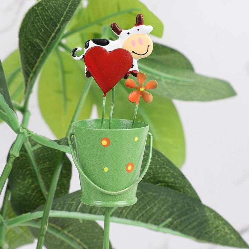 Vaso de Flores Estacas de Jardim Decoração Casa Estacas de Pássaros Metal Arte de Quintal Enfeites para Mãe Presente de Dia das Mães Decoração Interna Externa