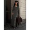 French style Ins Style Fashion Temperament Knit cardigan Sling Dress Cover up Set Knitted Dress Set