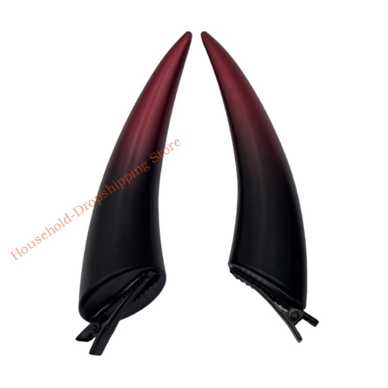 85AD Unique Halloweens Hairpin 3D Devil Horn Ear Hair Clip Comfortable Headwears