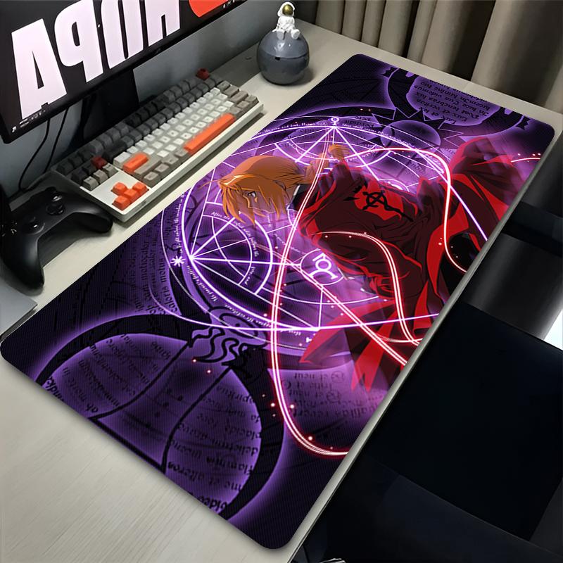Mouse Pad Large Gaming Accessories Fullmetal Alchemist Mousepad Custom Home Keyboard Pad Office PC Gamer Cabinet Table Mat
