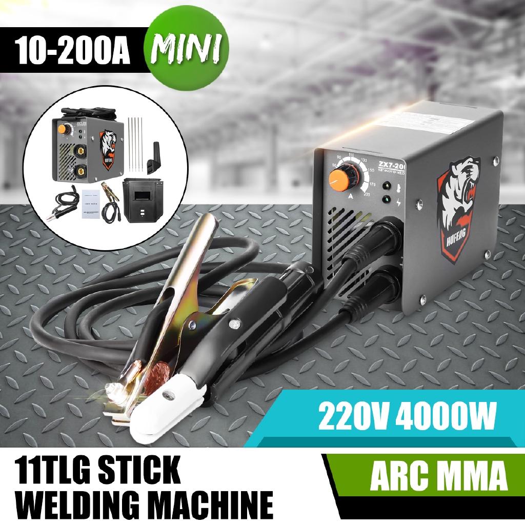 220V ZX7-200 4KW Mini MMA Electric Stick Welder Inverter ARC Welding Machine 10-200A Handheld Metalworking Welding Tools New