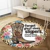 1Pc Cowgirl Boots Hat Circular Print Rug - home decoration Carpet For Living Room Bedroom Flooring Computer Chair Area Rug