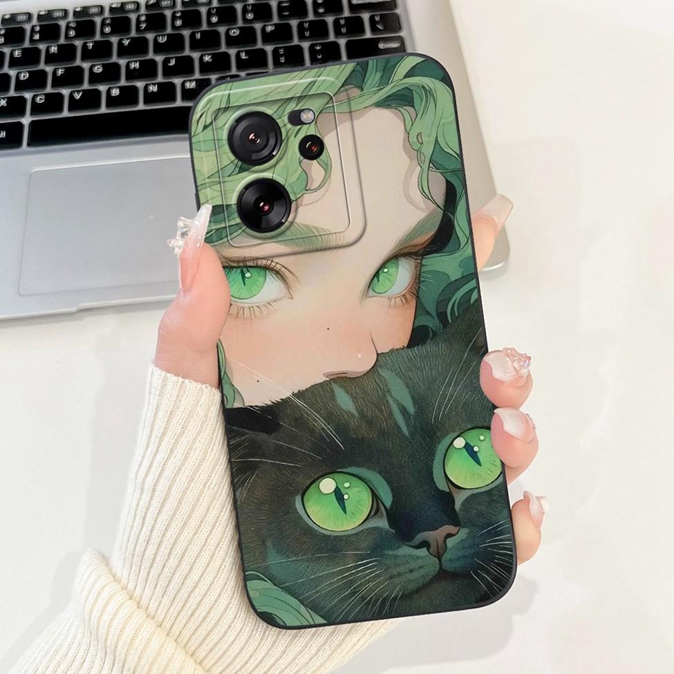 For Xiaomi 13T Pro Case 13T Silicone Cute Cartoon Cat Fashion Luxury Funny Shockproof Back Cover For Xiaomi 13T Phone Case Funda