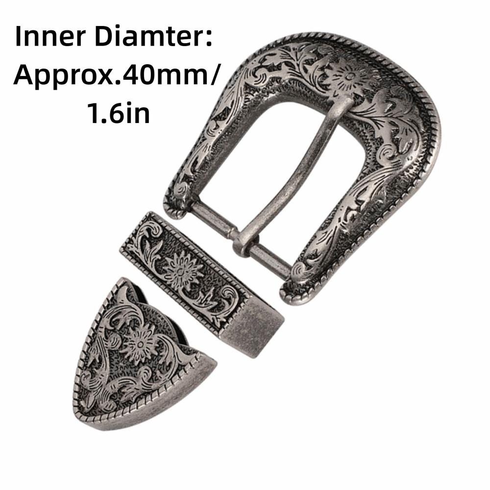 Antique Silver Alloy Waist Buckle Vintage Style Handmade Belt Buckle Western Wear