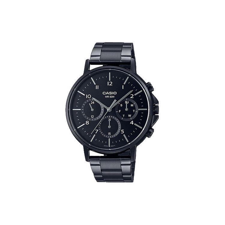 

Casio Standard Series Casual Retro 50M Waterproof Quartz Movement Stainless Steel Strap Watch Men watches Black MTP-E321B-1AV Single Watch,Black Dial,Random Watch Box