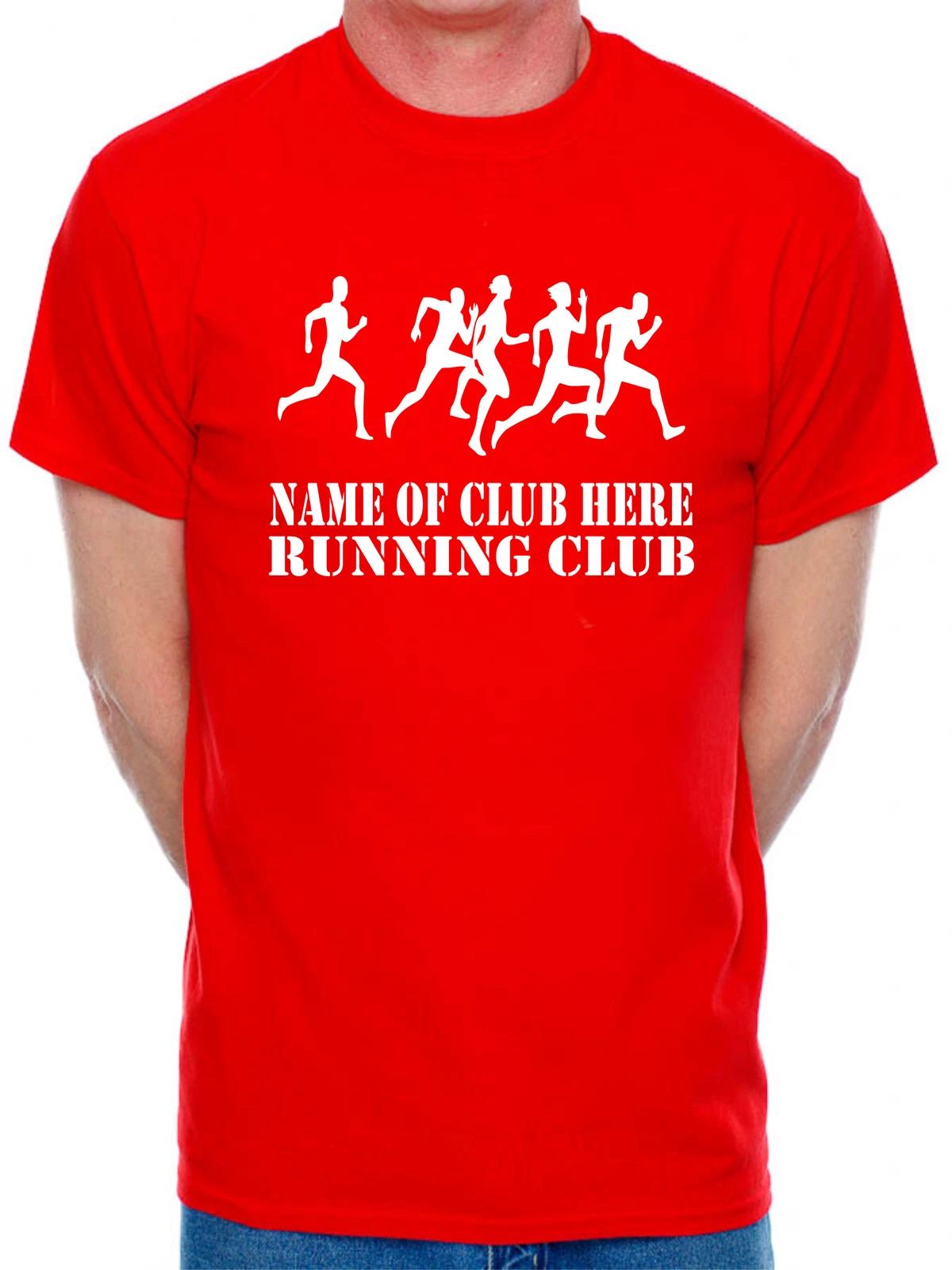 Personalised Mens T-Shirt Running Name Of Club Here Any Running Team Name S