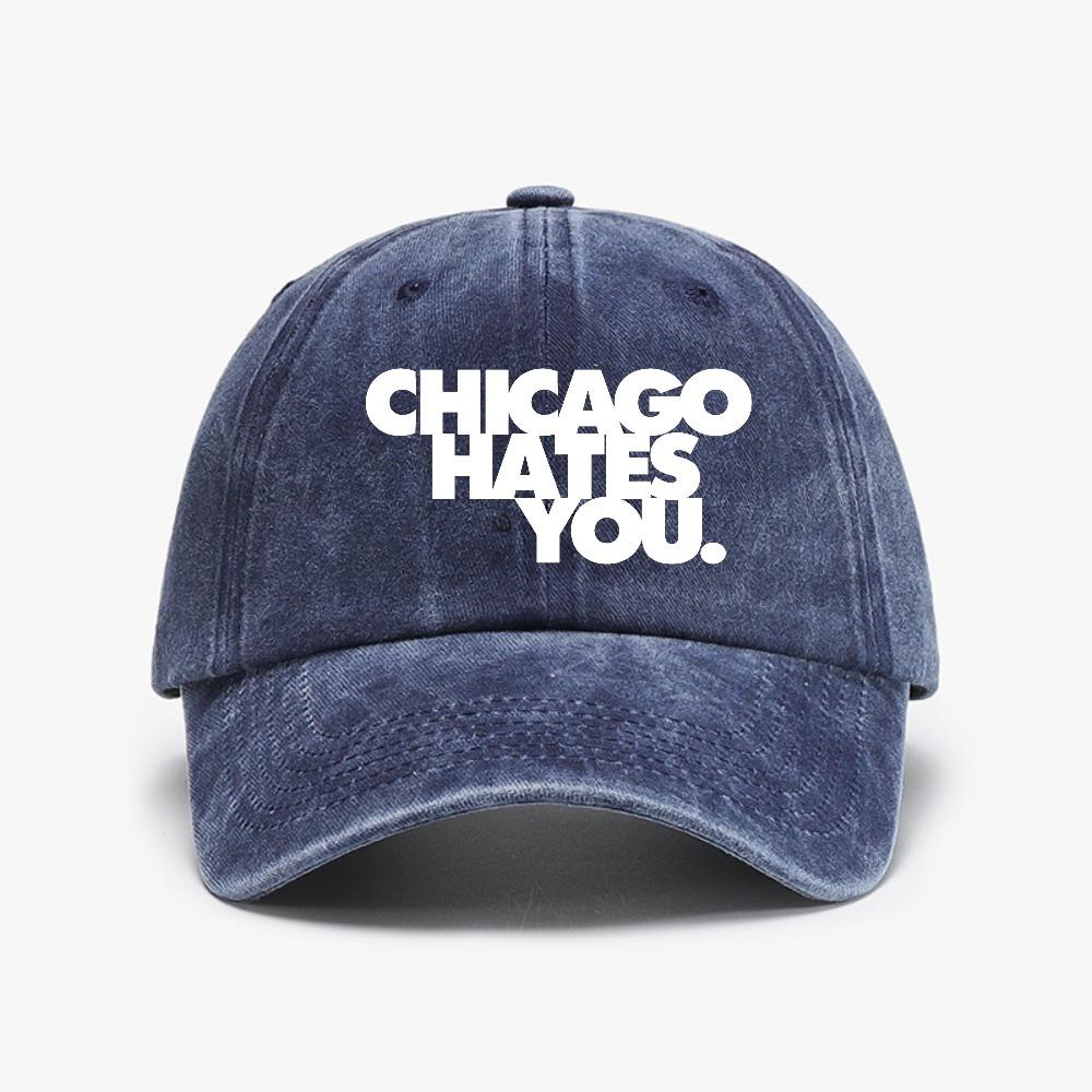 

Rapper Chief Keef Chicago Hates You Same Style hat Unisex Fashion Hip Hop Golf Cap Distressed Washed Baseball Cap Adjustable