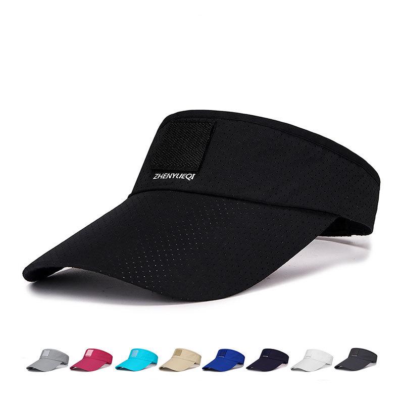New Summer Velcro Design Outdoor Running Sun Hats Men Women Top Empty Solid Sport Tennis Golf Sunhats Sunscreen Baseball Cap
