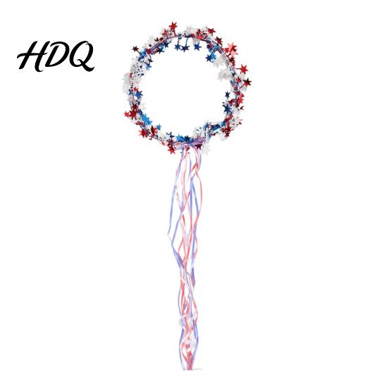 Patriotic Headband Glitter Star Headband 4th of July Party Celebration Finely Crafted A
