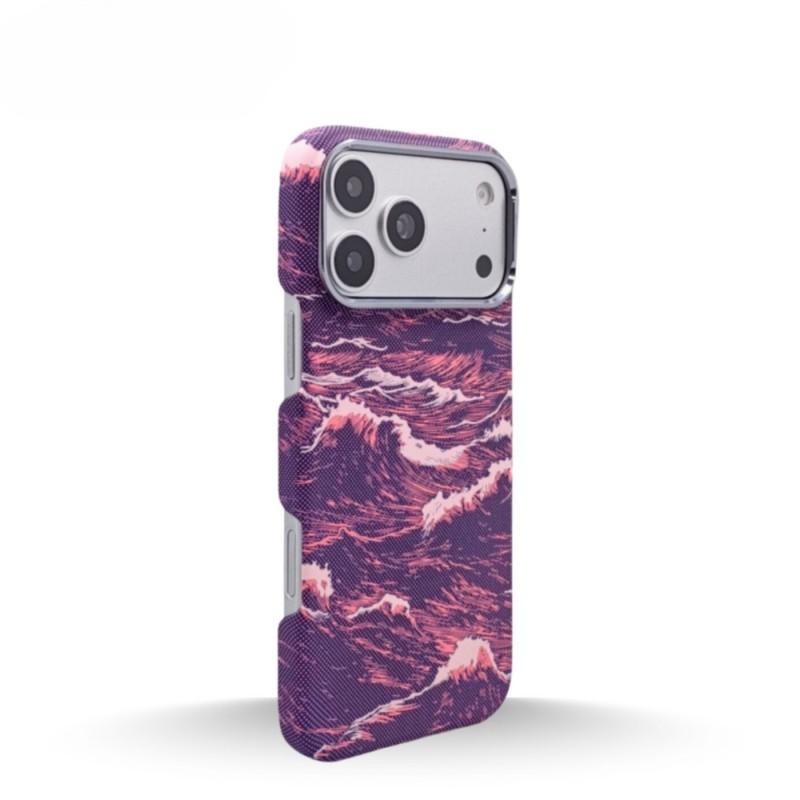 Magnetic Wave PC Case IPhone 18 Pro Max 17 16 Series Semi-Transparent Hard Shell Shockproof Anti-Fingerprint