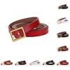 Pure Leather Thin Waist Belt For Dresses With Metal Buckle For Womens Fashion
