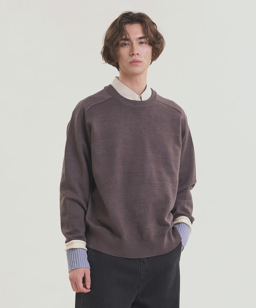 NOISE Triple Layered Round Knit - Charcoal