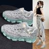 Fashion With Crystals Rhinestone Athletic Diamond High On Platform Low Women Footwear Sneakers Lace Up Ladies Shoes Sports Luxury Offer