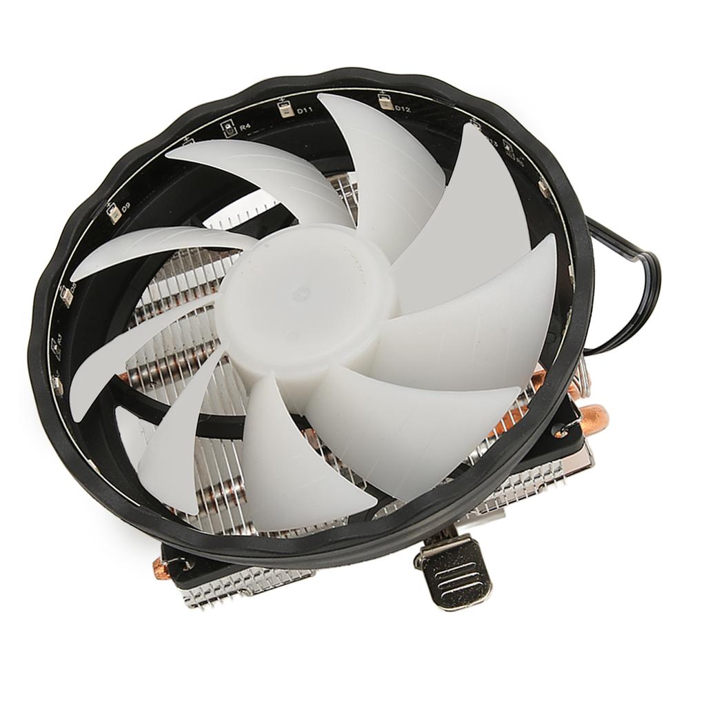 12cm CPU Cooler 3pin Interface Low Noise Strong Heat Dissipation Computer CPU Cooling Fan with RGB Lights