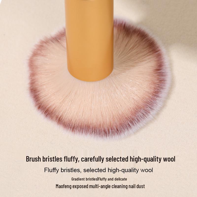 2025 Fluffy Soft Short Handle Nail Cleaning Brush - Flat Head Dust & Surface Tool