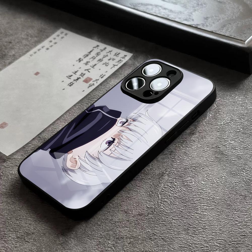 Jujutsu Kaisen Anime Inumaki Toge Phone Case For IPhone 16 Pro Max 15 Plus 14 Pro 12 11 13 Mini X XR XS Max 8 7 SE Glass Cover