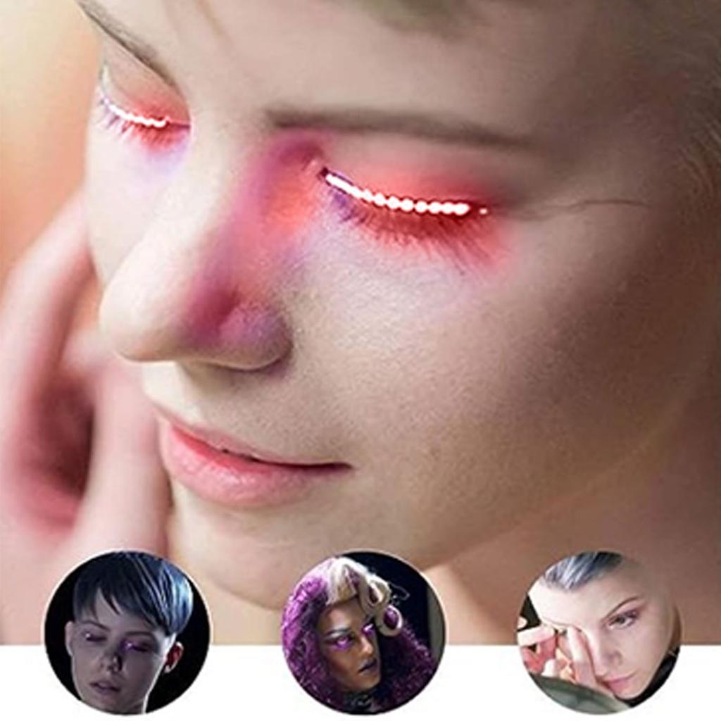 LED False Eyelashes Light Lightweight Stylish Reliable Luminous False Eyelashes Light for Party