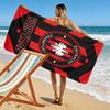 Individuelles Eintracht Frankfurt Aufdruck Strandtuch, Großes Weiches Schnelltrocknendes Handtuch für Strand Camping Schwimmen