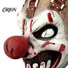 Costume Casa Infestata Spaventosa Maschera da Pagliaccio di Halloween, Maschera Horror Realistica in Lattice Spaventosa con Accessori Cosplay da Rapinatore Naso Rosso per Feste Eventi Festival