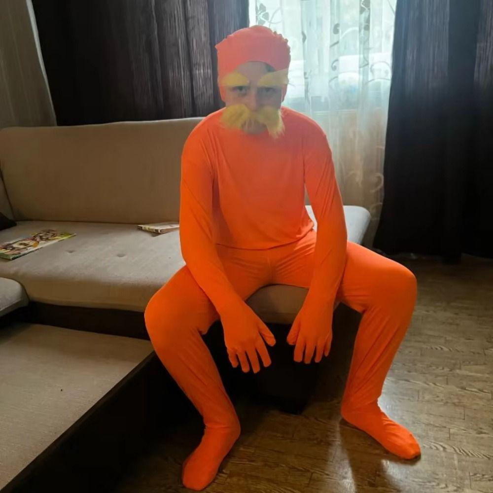 Solid Color Open Face Full Bodysuits Full Body Morph Suit Jumpsuit Costume  Halloween Party