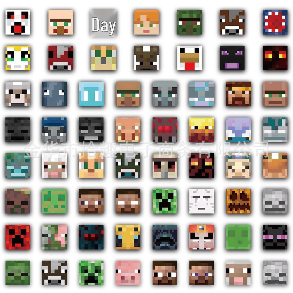 62 Minecraft Stickers for Water Bottles, Phones, Laptops, and Desktops