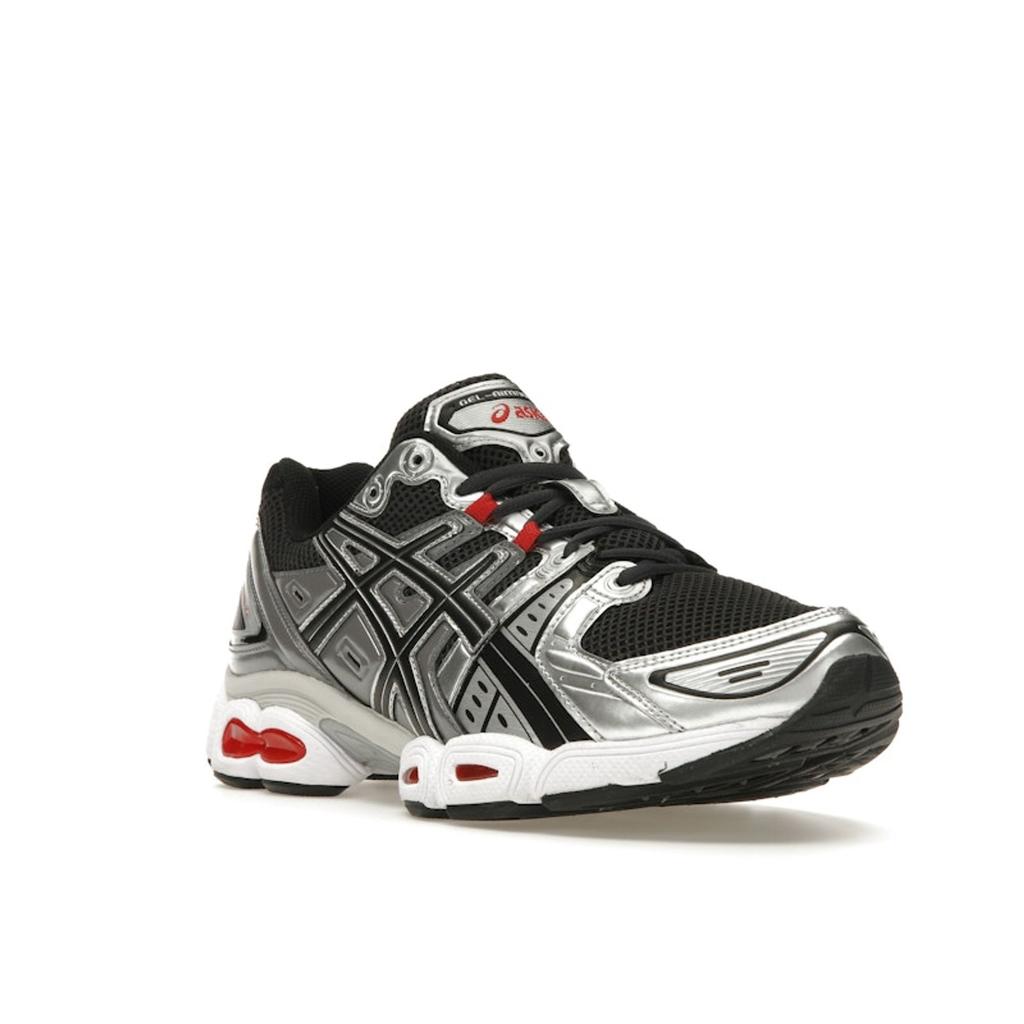 Asics Gel Nimbus 9 Grafitově šedá červená Unisex tenisky Čistě stříbrná 1201A424-023