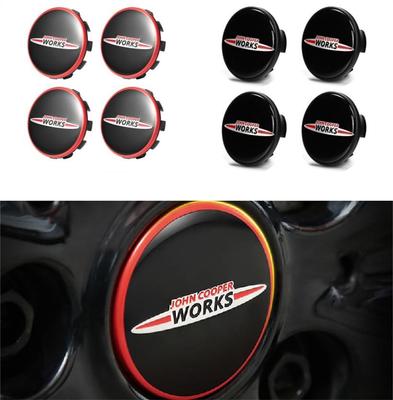 4Pcs Car Wheel Hub Cover Cap Sticker Rim Decal Tire Center Emblem For MINI Cooper S R55 R60 R61 F54 F55 F56 F57 F60 Accessories