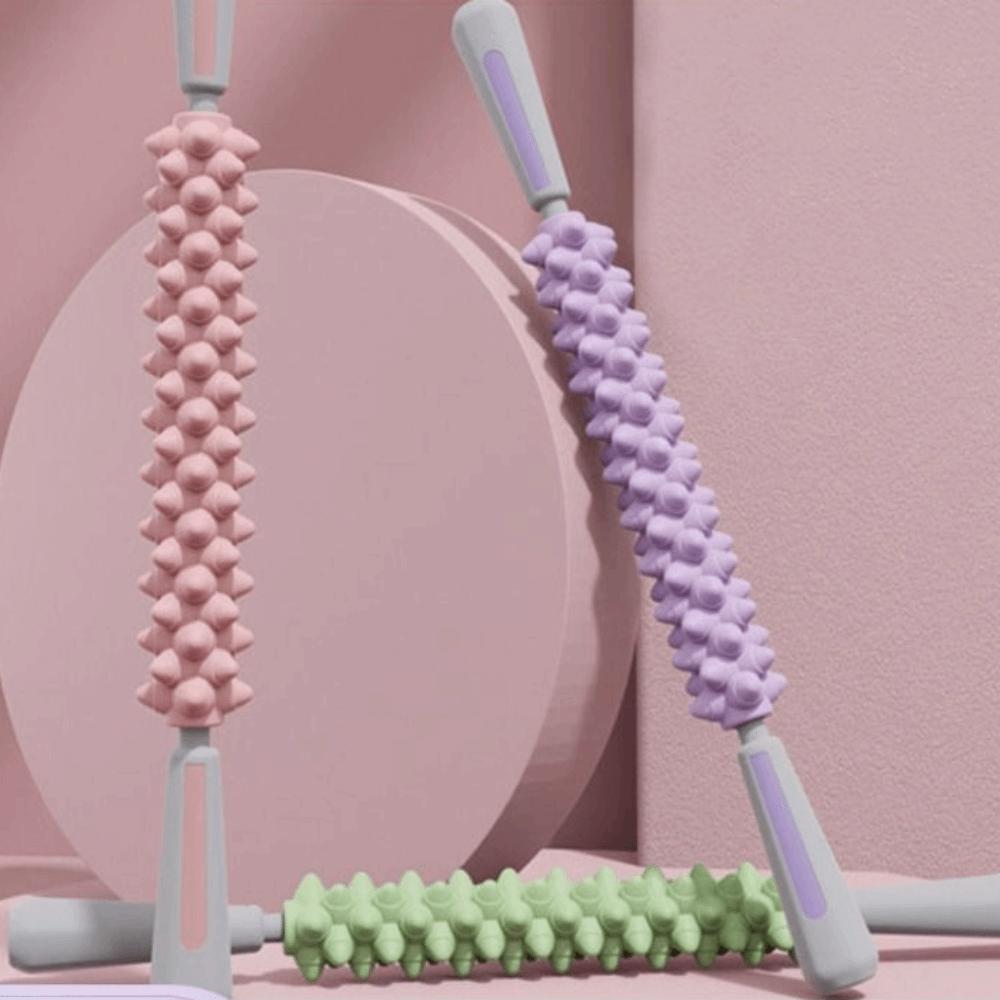 Multifunctional Yoga Massage Stick Wolf Teeth Shaped Muscle Roller Bar Fascia Roller Yoga Fitness