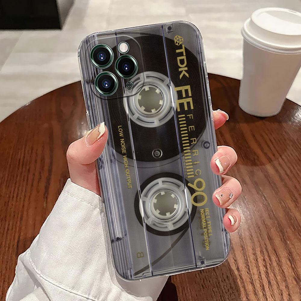 Cassette Music Tapes Circuit Board Camera Case For Apple iPhone 17 16 15 14 13 12 11 Pro Max 16 Plus 16E 17Air 17Pro Phone Cover
