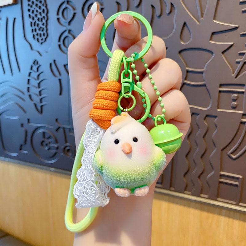 Porte-clés Perroquet en Peluche Résine avec Design d'Oiseau Mignon Pour Offrir