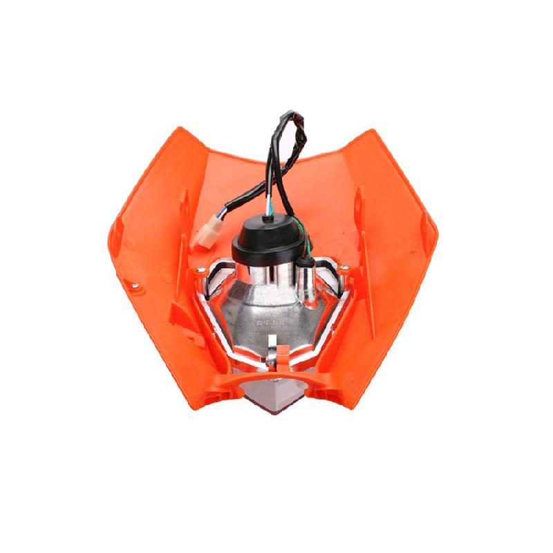 1X Orange Pp Plastic 12V 35W Motorcycle Scooter Headlight Lamp With Hi/Lo Option