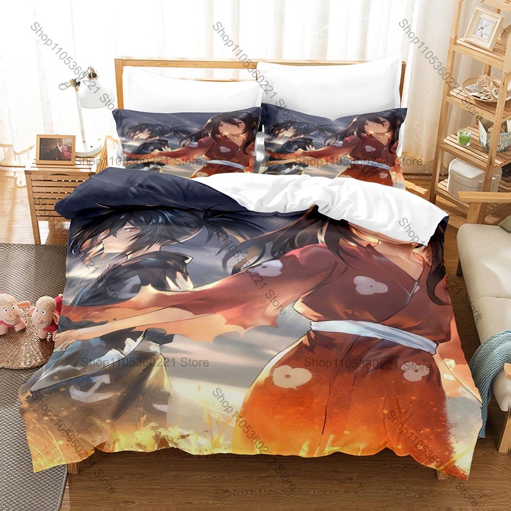 Cool Hyakkimaru Dororo Dark Feudal Japan Samurai Demon Hunting Historical Anime HD Print Bedding Set Duvet Cover + 2 Pillowcases