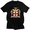 Custom Coat Of Arms Of Jamaica T Shirt Men ShortSleeve Jamaican Flag Tshirt Streetwear Tee 100 Cotton Slim Fit Tshirt Gift