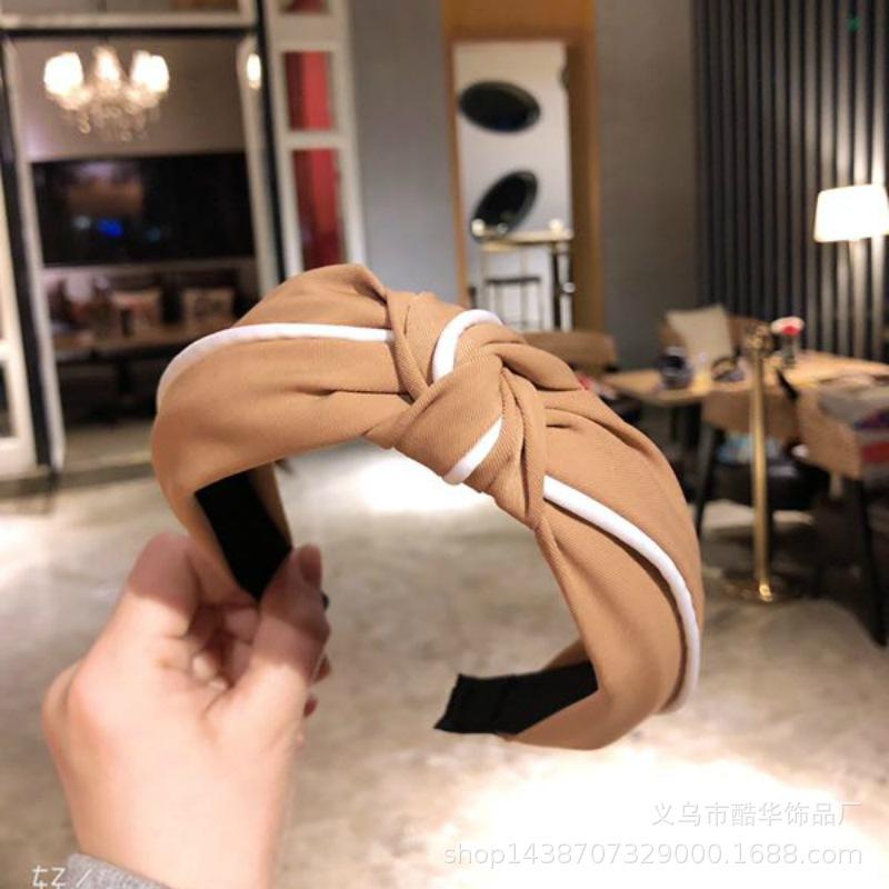 Fabric headband female Yiwu headdress jewelry autumn and winter feeling wide edge versatile high skull top headband hairpin