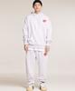 CREAM SODA LAB Human Highlight Heart Jogger Pants Light Gray Red