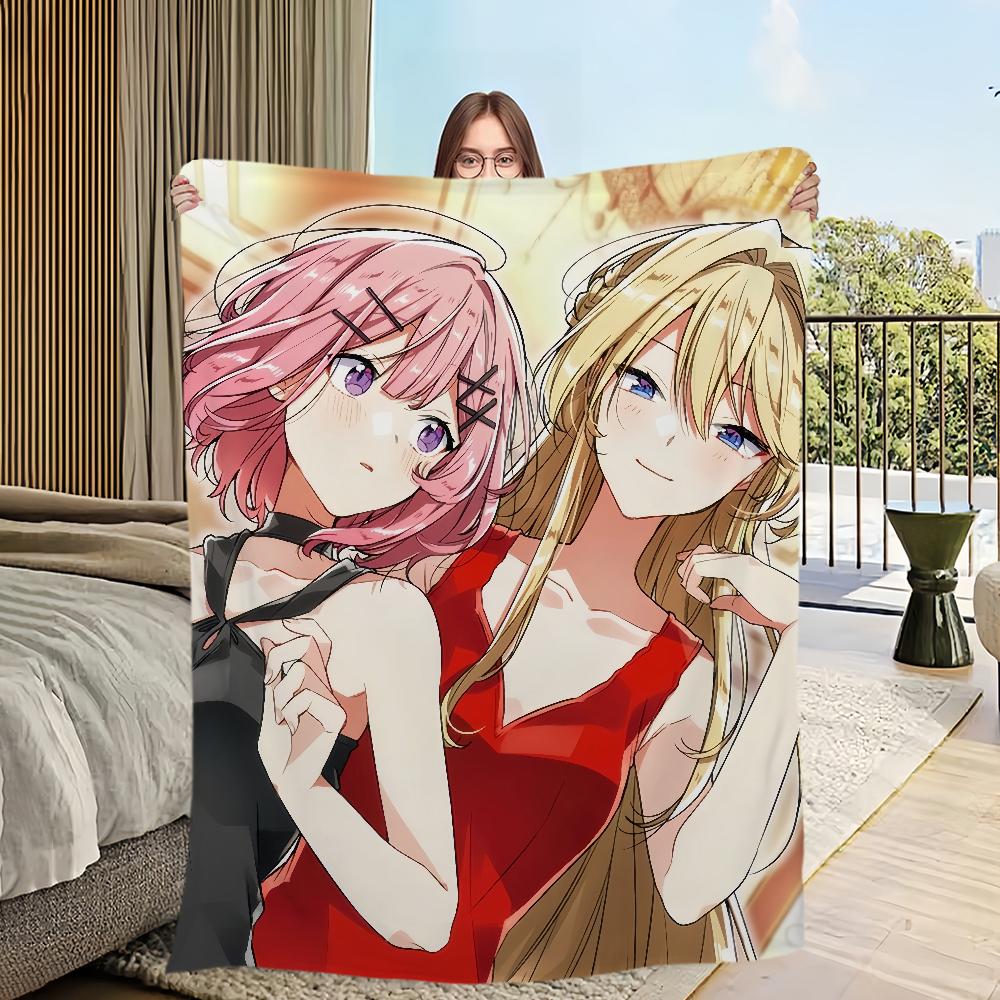 anime w-WataNare renako amaori Ajisai Sena Mai Oduka Flannel warm soft plush blanket for sofa living room bedroom travel gift